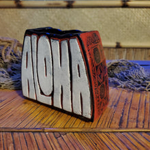 Load image into Gallery viewer, Red letterpress Aloha