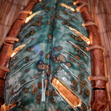 Load image into Gallery viewer, Golden Jade Banana leaf pendant