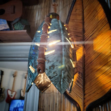 Load image into Gallery viewer, Golden Jade Banana leaf pendant