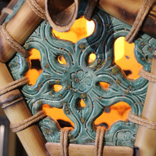 Load image into Gallery viewer, Golden Speckled Jade Tile Lamp