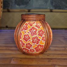 Load image into Gallery viewer, Hibiscus Rattan Mug (red/orange)