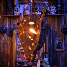 Load image into Gallery viewer, Woodgrain monstera lamp