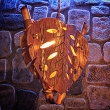 Load image into Gallery viewer, Woodgrain monstera lamp