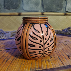 Pink Rattan Mug (glaze test)