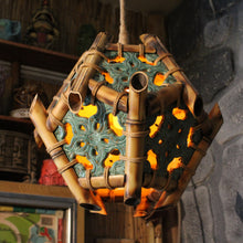 Load image into Gallery viewer, Golden Speckled Jade Tile Lamp

