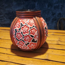 Load image into Gallery viewer, Hibiscus Rattan Mug (Red)
