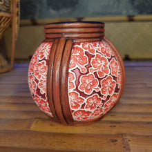 Load image into Gallery viewer, Hibiscus Rattan Mug (Red)
