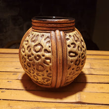 Load image into Gallery viewer, Leopard Rattan Mug
