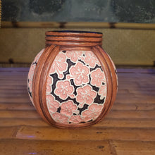 Load image into Gallery viewer, Hibiscus Rattan Mug (pink/black)
