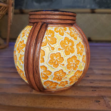 Load image into Gallery viewer, Hibiscus Rattan Mug (Yellow/orange)
