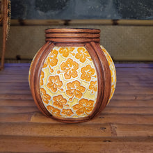 Load image into Gallery viewer, Hibiscus Rattan Mug (Yellow/orange)
